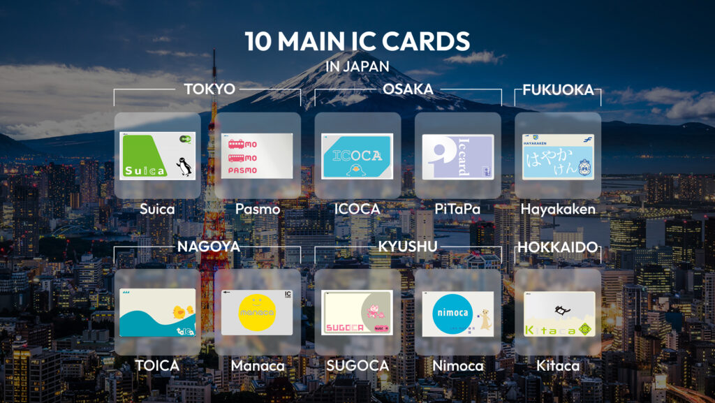 main IC cards in Japan