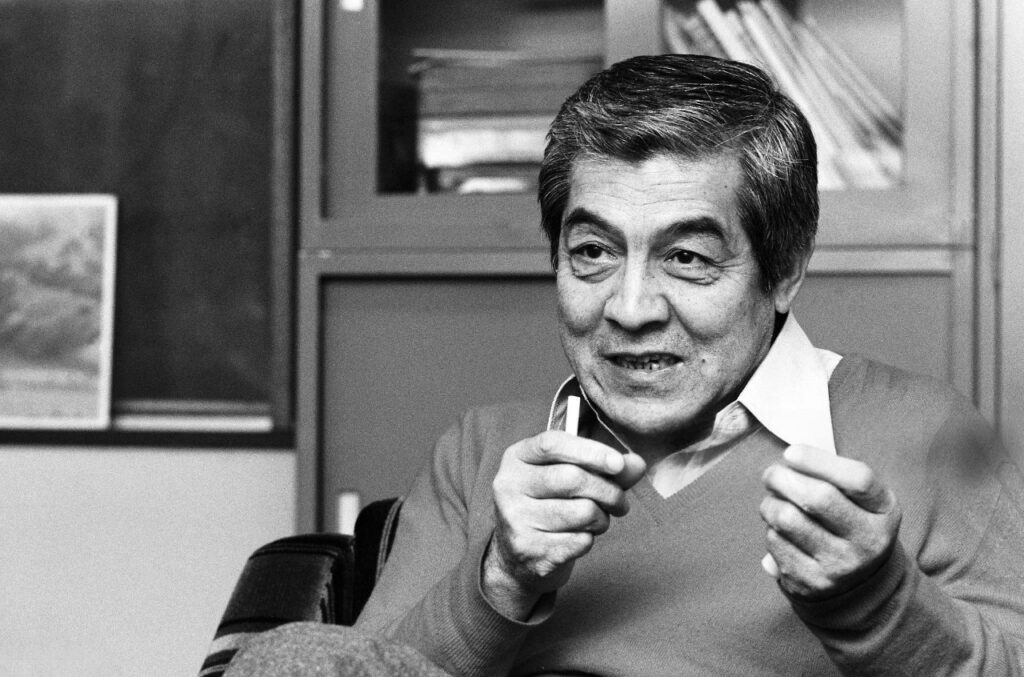 Actor Rentaro Mikuni speaks during the Asahi Shimbun interview