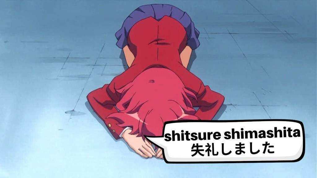 shitsure shimashita in japanese