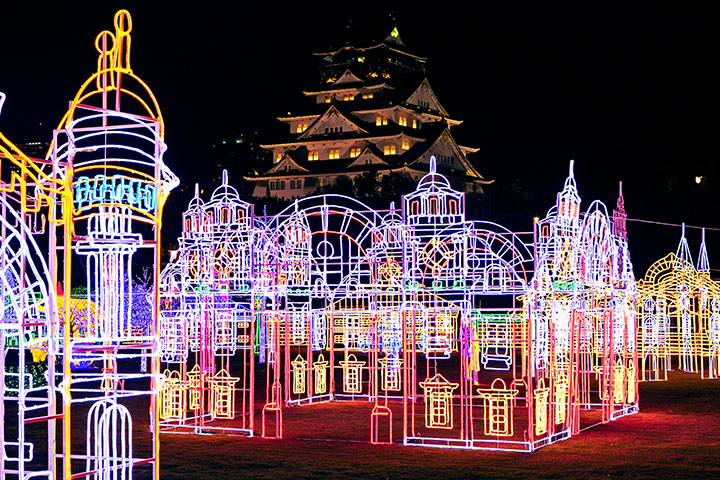 Osaka Castle Illuminations and Winter Events